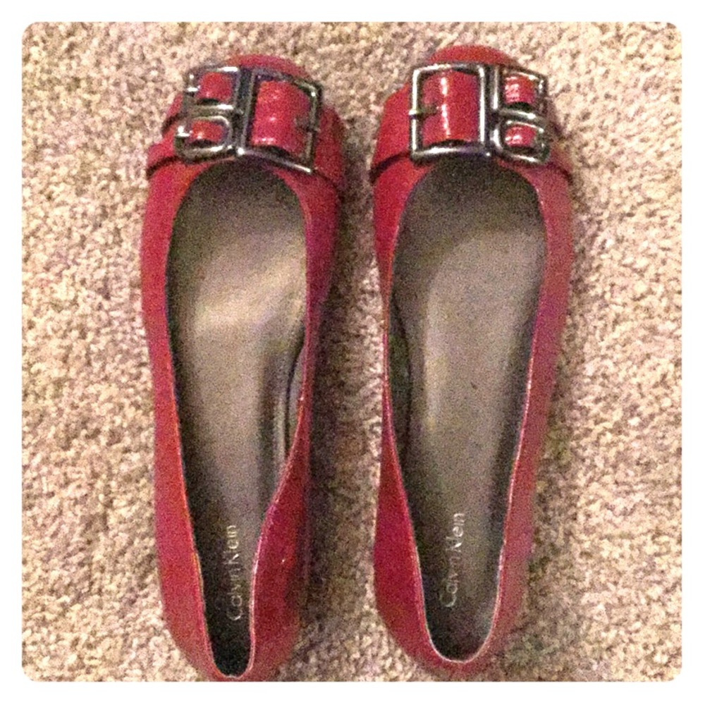 Calvin Klein Red Flats